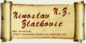 Ninoslav Zlatković vizit kartica